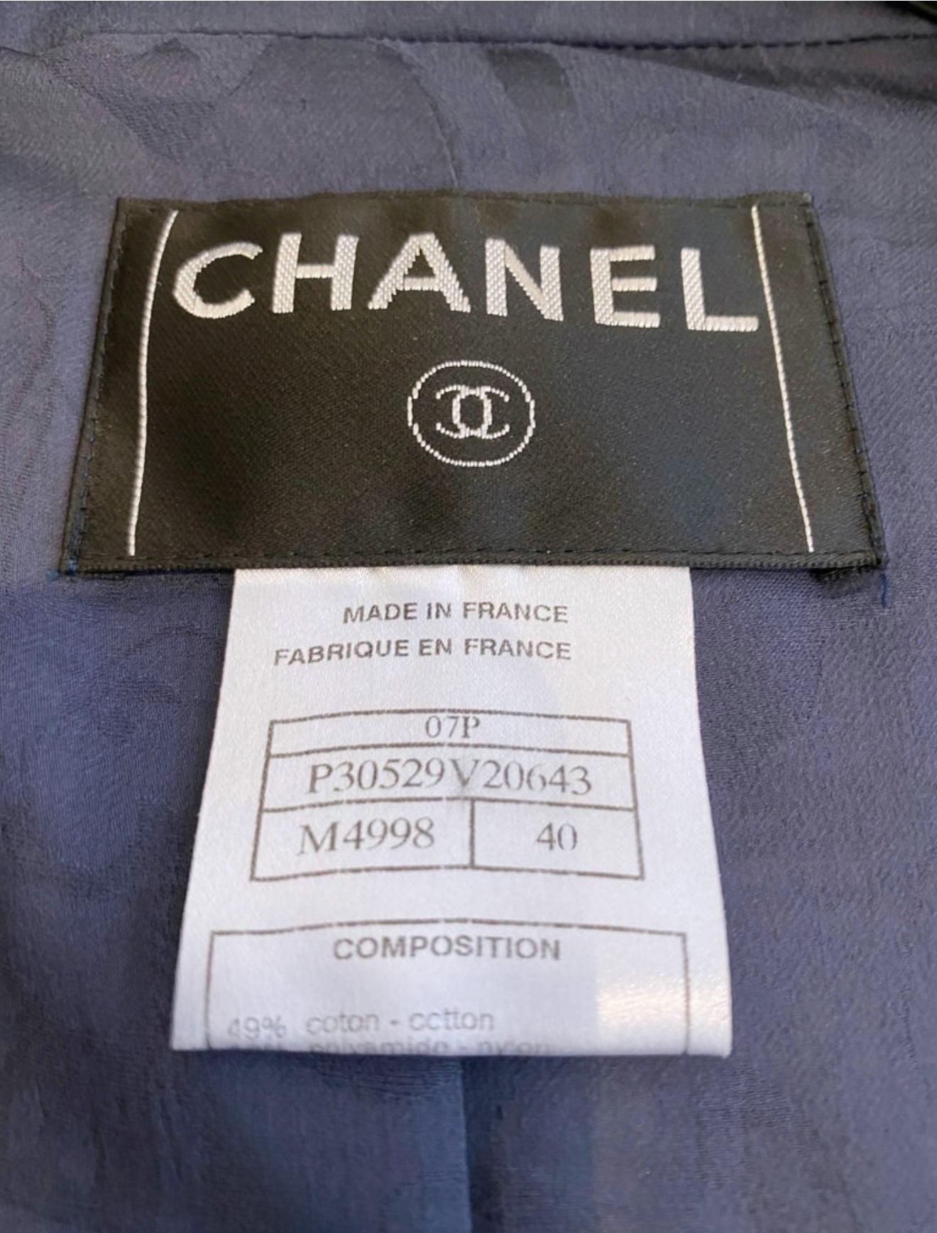 Chanel 13K$ Giacca in tweed con nastro da collezione 40 FR 3