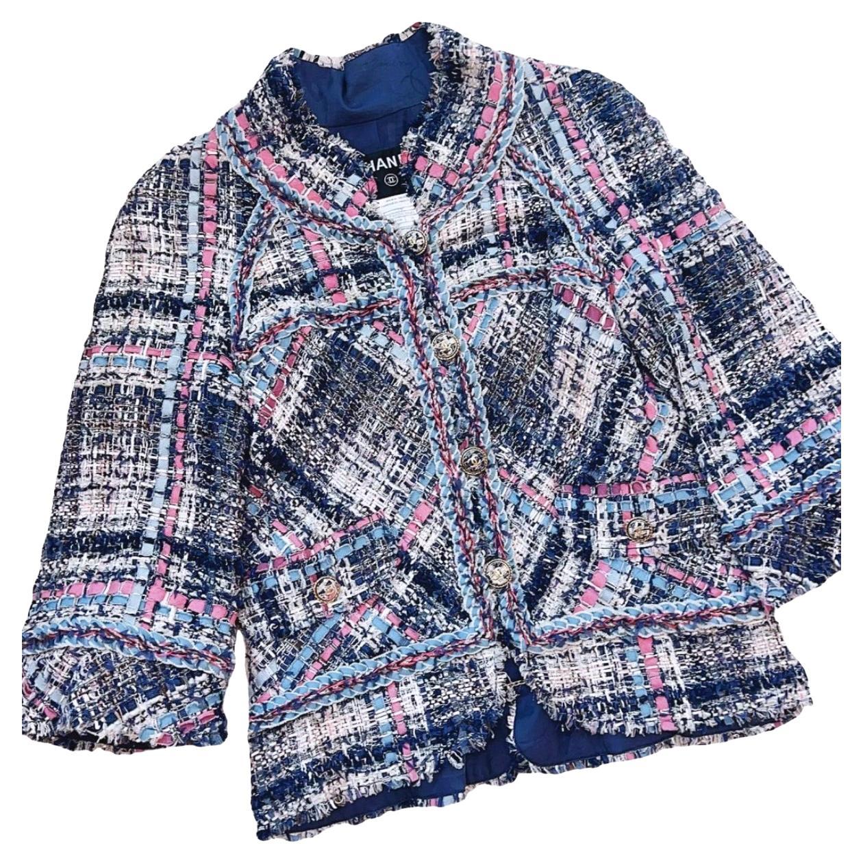 CHANEL 13K$ Collectors Ribbon Tweed Jacket 40 FR