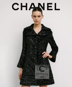 CHANEL 13K$ Cosmic Futurism Black Tweed Jacket 36 FR