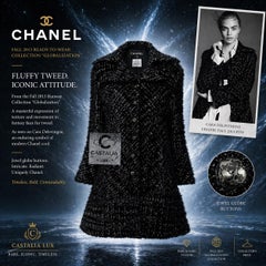 CHANEL 13K$ Cosmic Futurism Black Tweed Jacket 36 FR