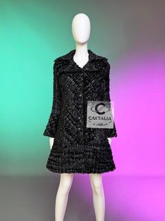Chanel 13K$ Cosmic Futurism Black Tweed Jacket  36 FR