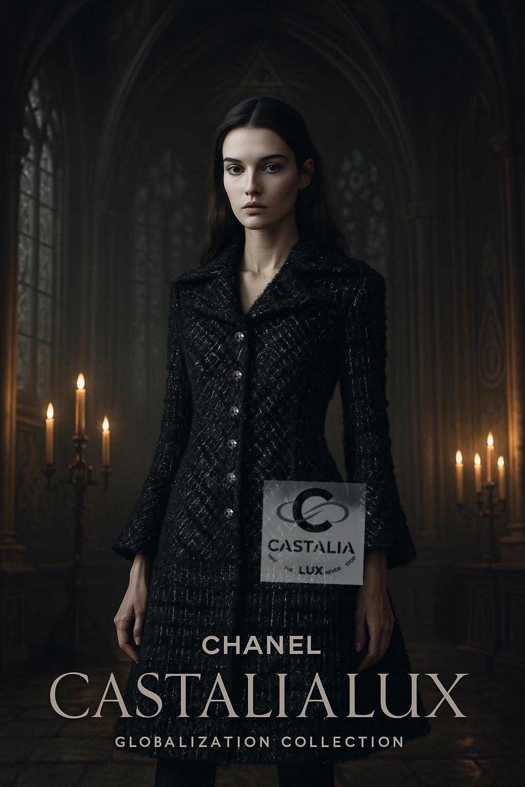 Giacca Chanel 13K$ Futurismo Cosmico in tweed nero  36 FR in vendita 1