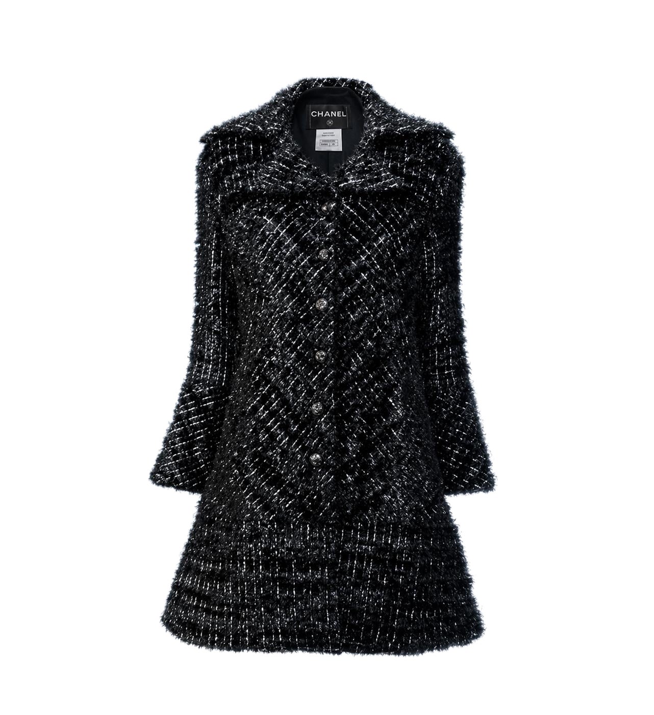 CHANEL 13K$ Cosmic Futurism Black Tweed Jacket 36 FR For Sale