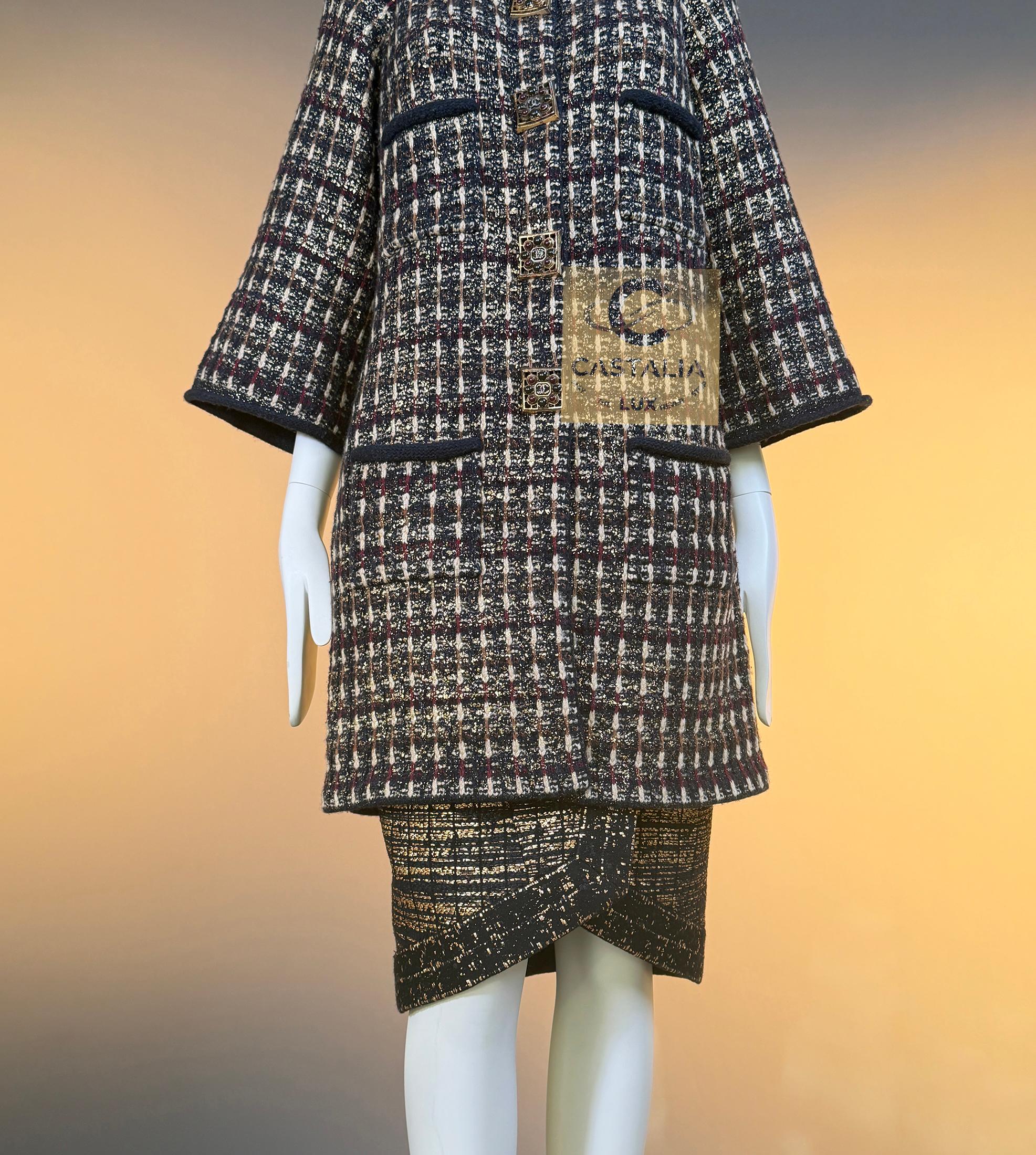 CHANEL 13K$ Icónico París / Byzance CC Gripoix Botones Abrigo 36 FR en venta 8