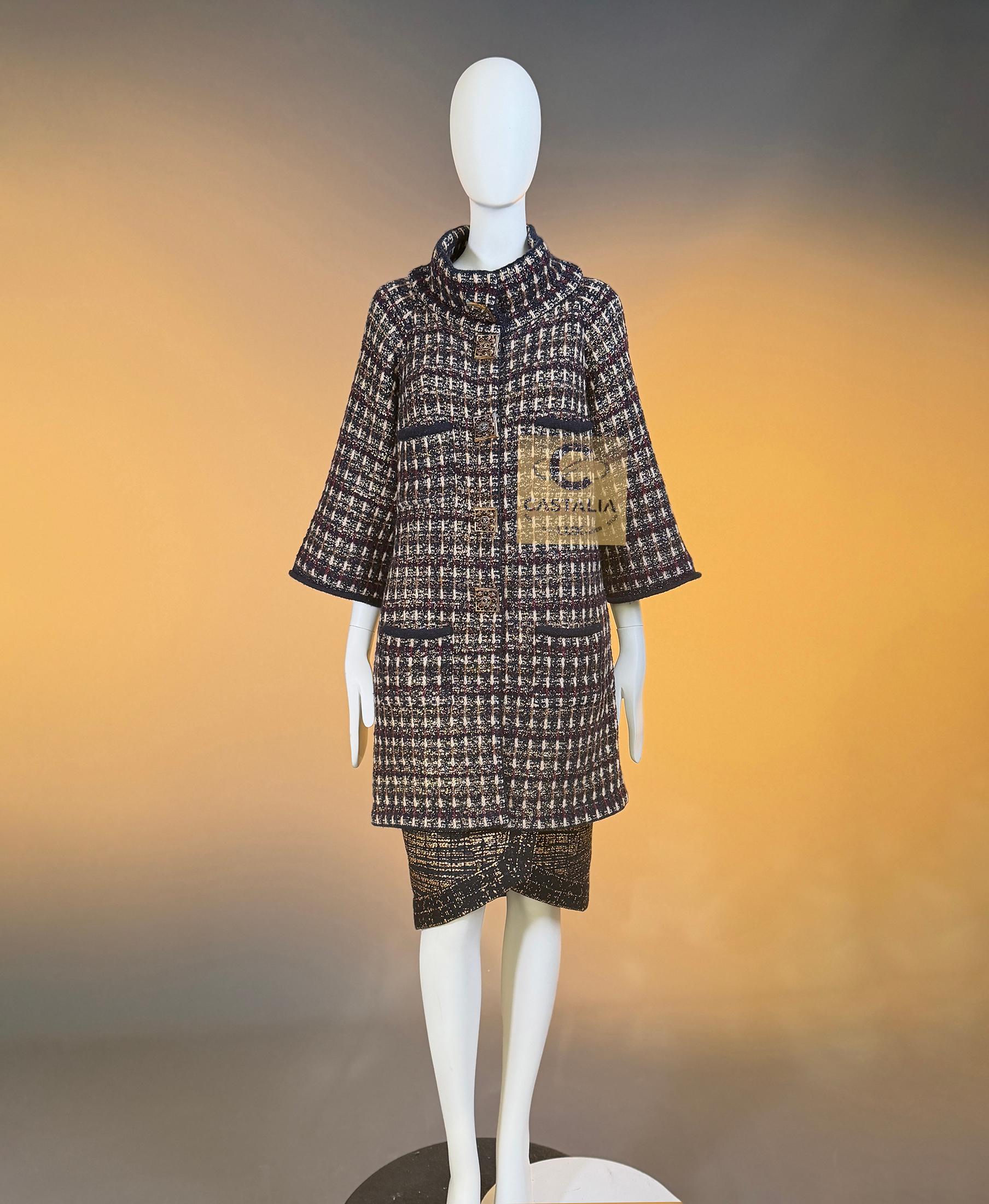 CHANEL 13K$ Icónico París / Byzance CC Gripoix Botones Abrigo 36 FR en venta 3