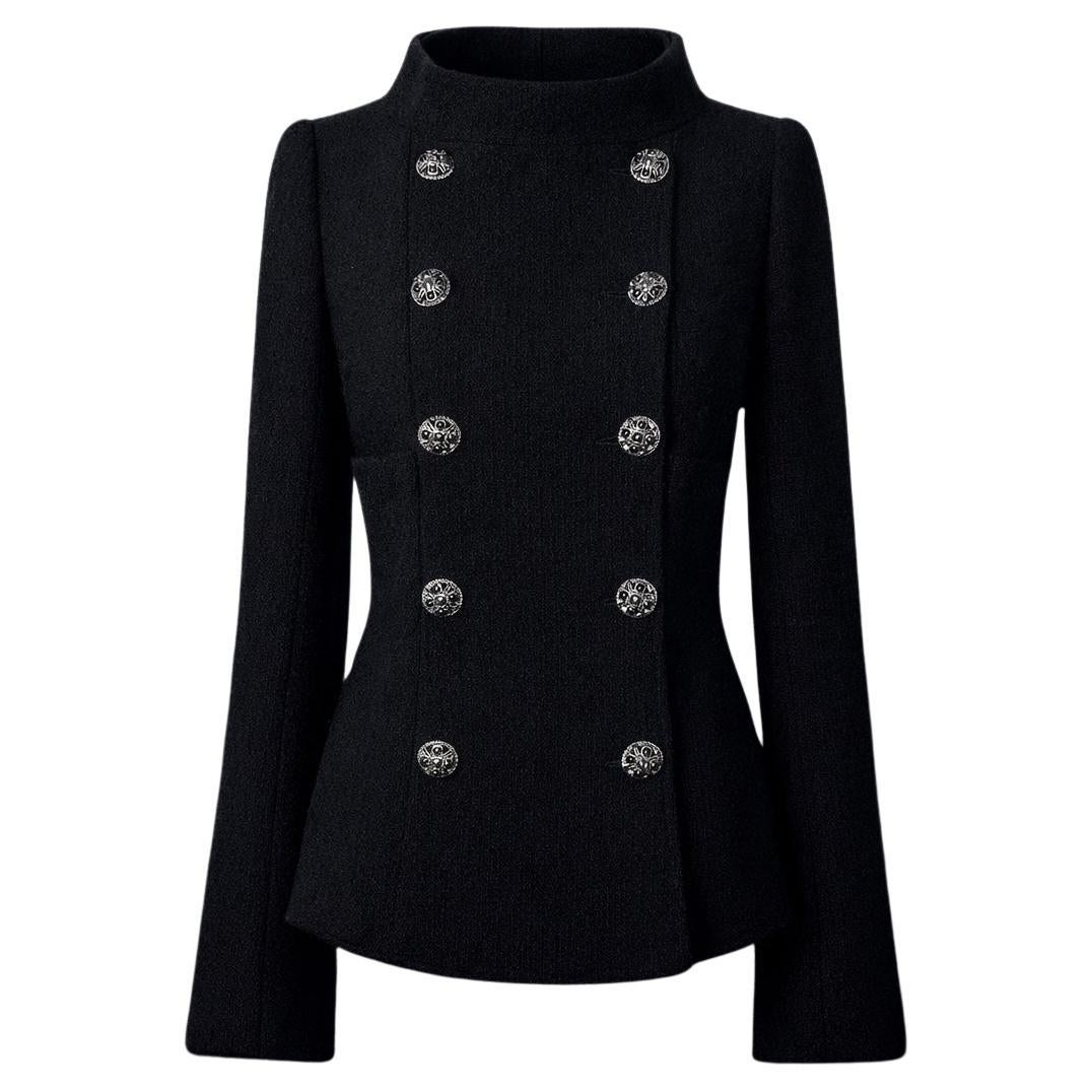 CHANEL 13K$ Lady Gaga Style Iconic Black Tweed Jacket 34 FR