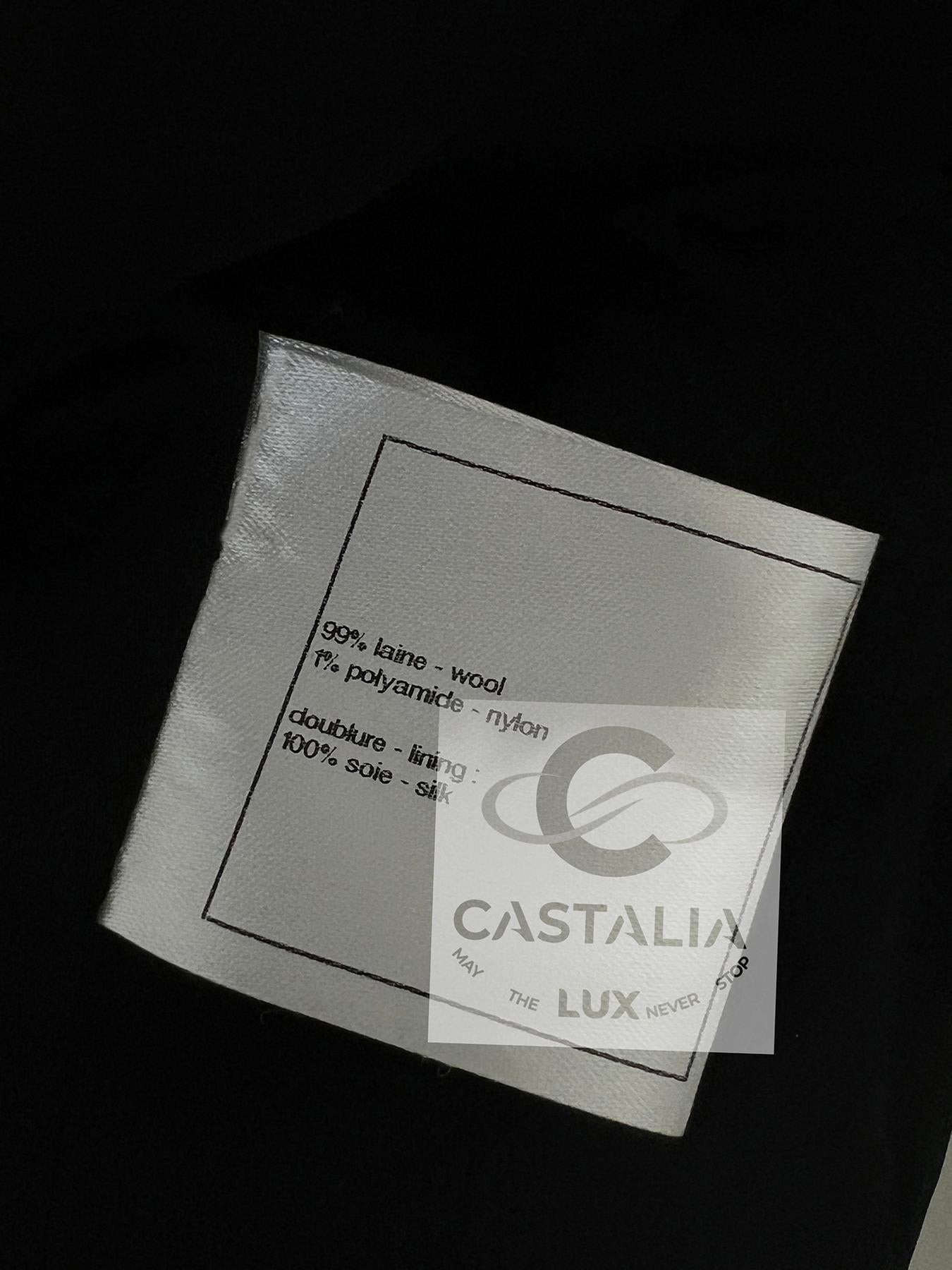 Chanel 13K$ Lady Gaga Style Statement Black Tweed Jacket 40 FR For Sale 13