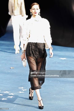 CHANEL 13K$ Museum Rare Chain Trim Ecru Tweed Jacket 40 FR