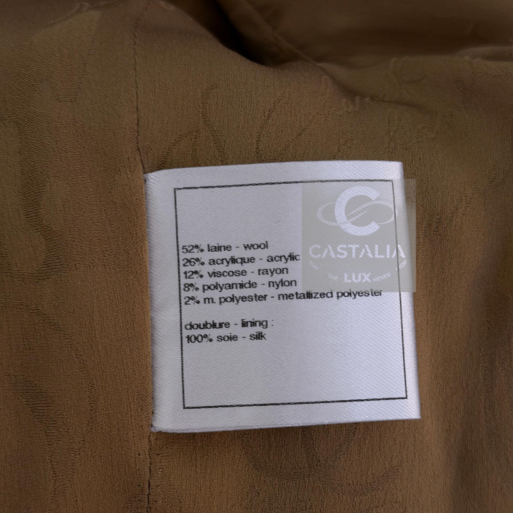 CHANEL 13K$ New Paris / Dallas CC Star Buttons Beige Tweed Jacket For Sale 15