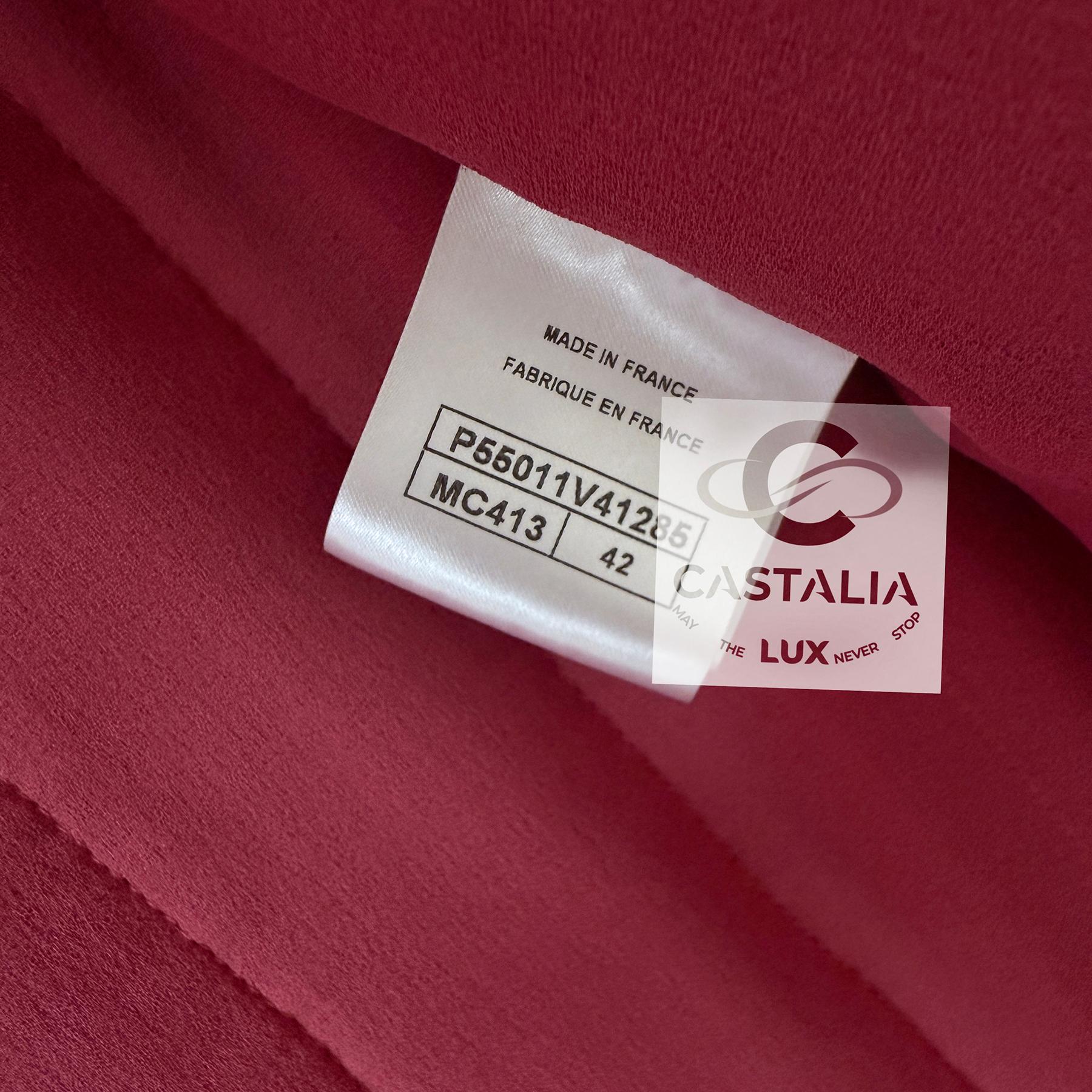 Chanel 13K$ New Raspberry Ribbon Tweed Jacket 42 FR en vente 14