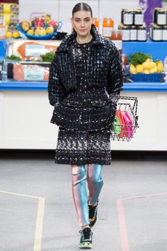 CHANEL 13K$ New SUPERMARKET Confetti Tweed Coat 42 FR