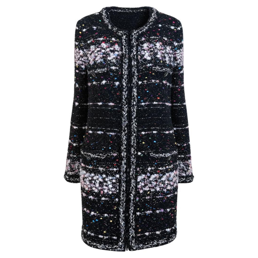 CHANEL 13K$ New SUPERMARKET Collection Confetti Tweed Coat 42 FR