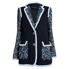 Chanel 13K$ Nuova Giacca Vittoria Ceretti in Tweed Nero 34 FR