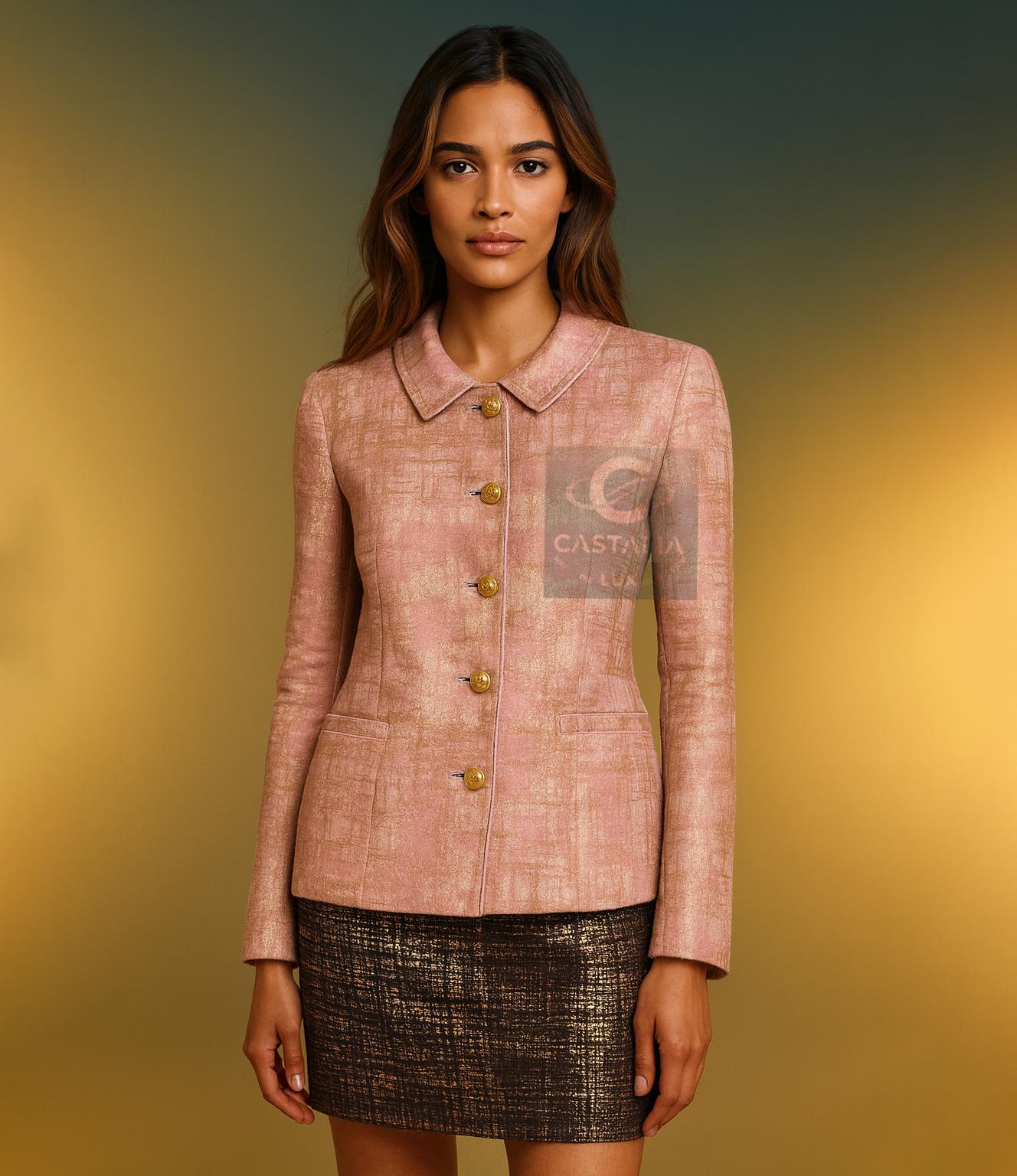 CHANEL - Seltene schimmernde Lederjacke als Collectional
- Paris / BIARRITZ Métiers d'Art Collection by Karl Lagerfeld -
// Boutique-Wert: über 14.000 $ / Ein echtes Sammlerstück //

~ Ein museales Relikt aus einem von Lagerfelds poetischsten