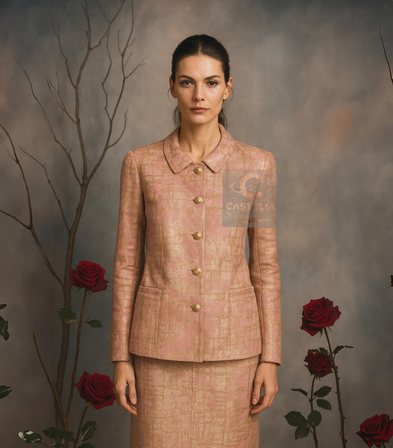 Chanel 13K$ Paris / Biarritz Sammler Lederjacke 44 FR (Beige) im Angebot