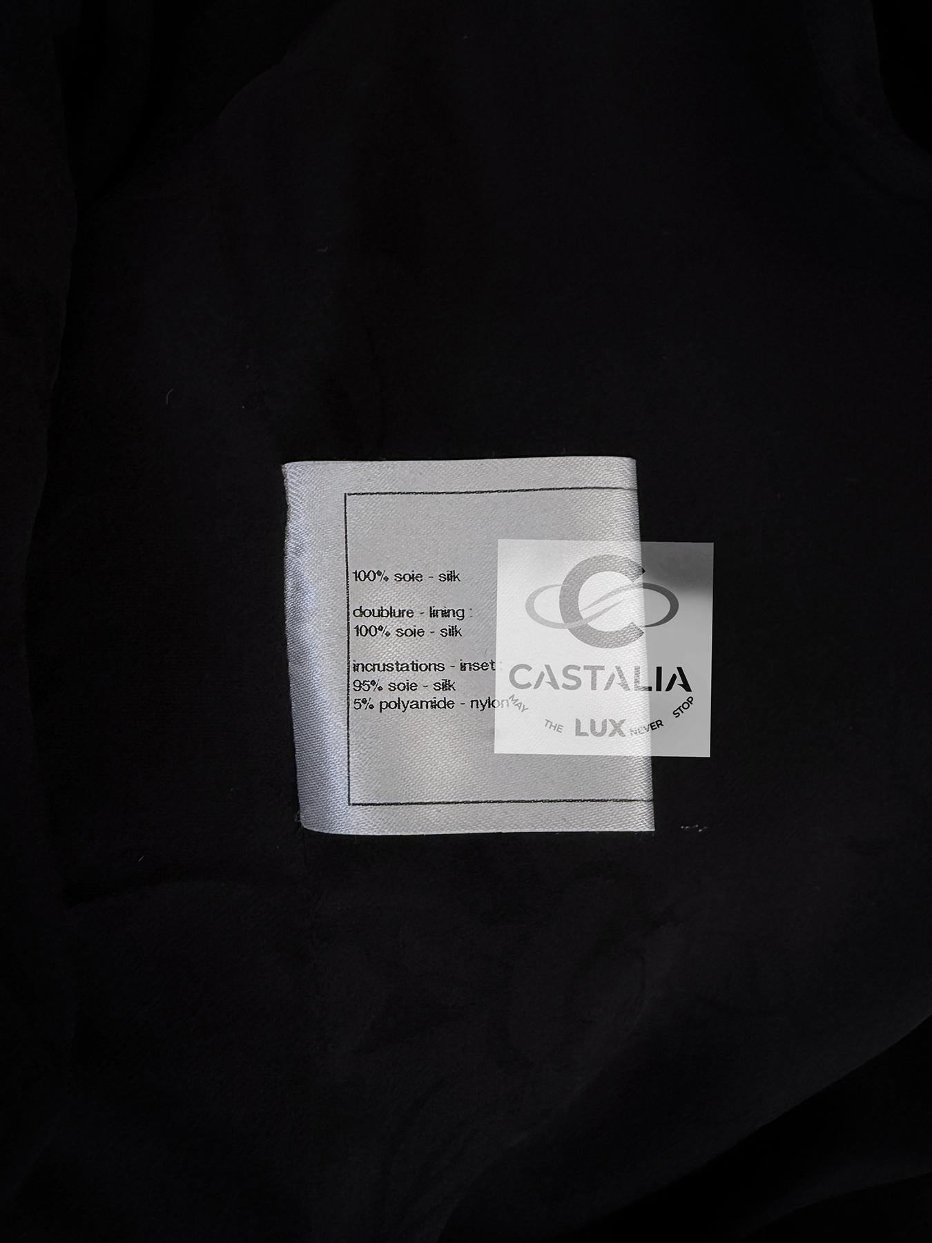 Chanel 13K$ Paris / Bombay CC Gripoix Buttons Black Tweed Jacket 50 FR 11