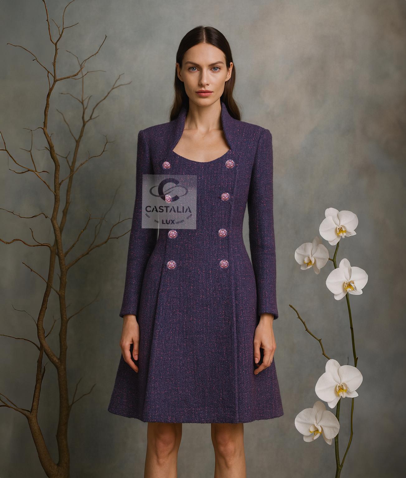 Chanel 13K$ Parigi / Bombay CC Gripoix Bottoni Cappotto in tweed 48 FR In condizioni Nuovo in vendita a Dubai, AE