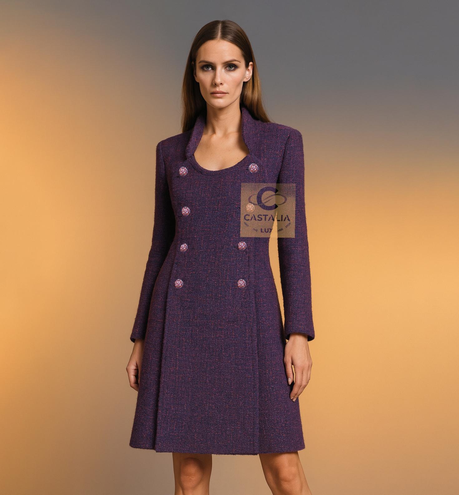 Chanel 13K$ Parigi / Bombay CC Gripoix Bottoni Cappotto in tweed 48 FR in vendita 2