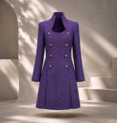 CHANEL 13K$ Paris / Bombay CC Gripoix Buttons Tweed Coat 48 FR