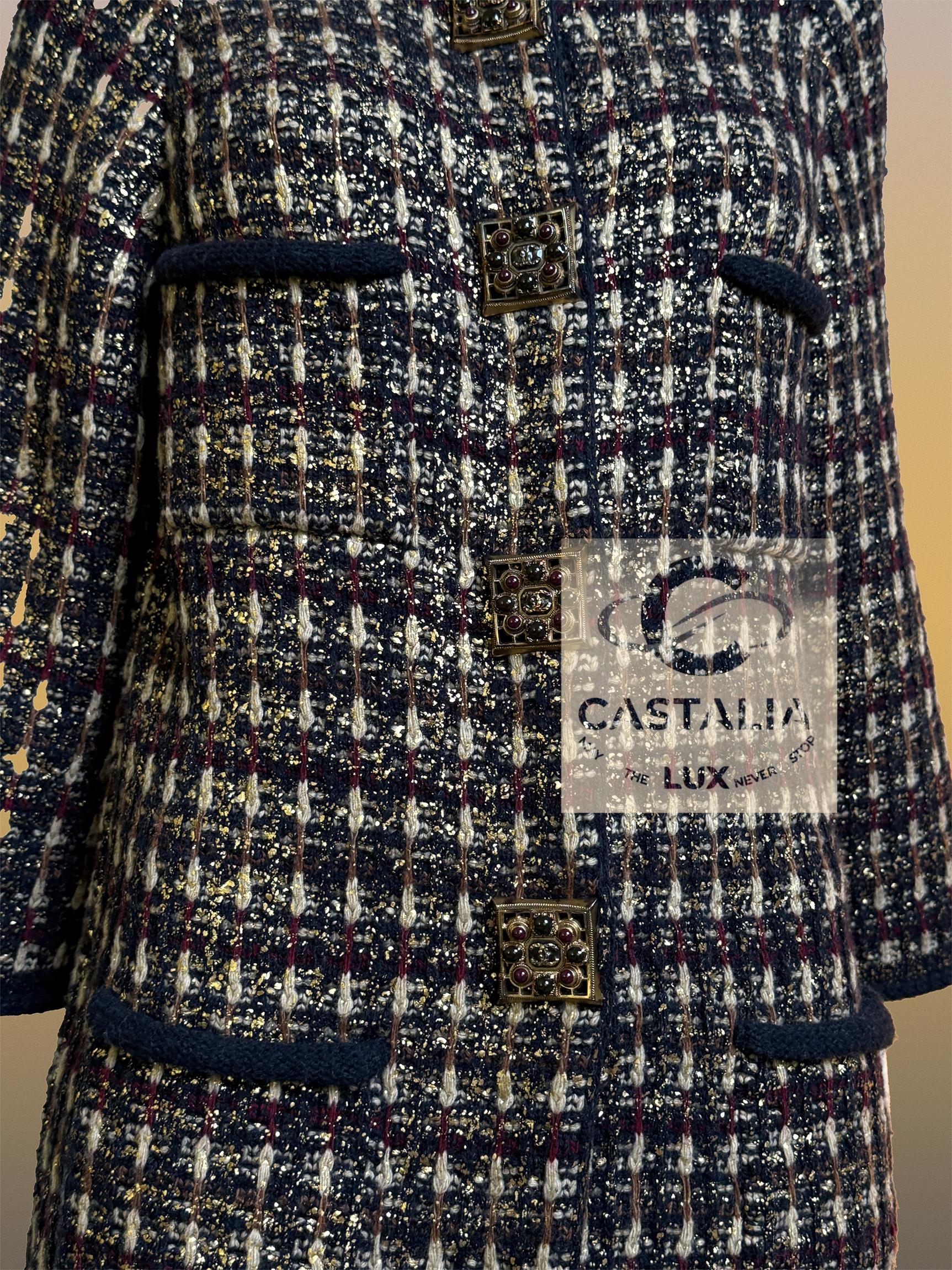 Chanel 13K$ París / Byzance Art Level Abrigo de Pasarela 40 FR en venta 6