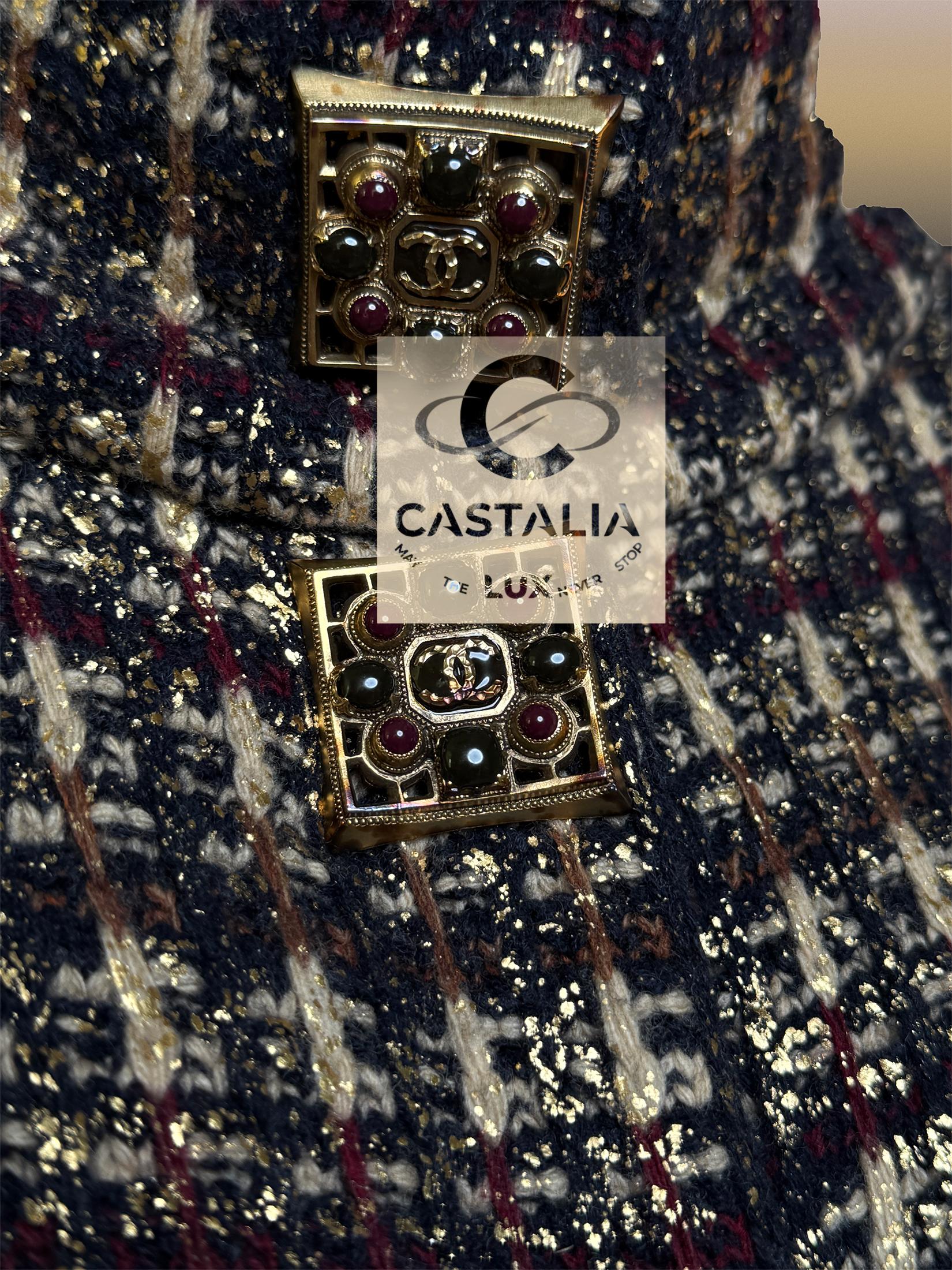 Chanel 13K$ París / Byzance Art Level Abrigo de Pasarela 40 FR en venta 7