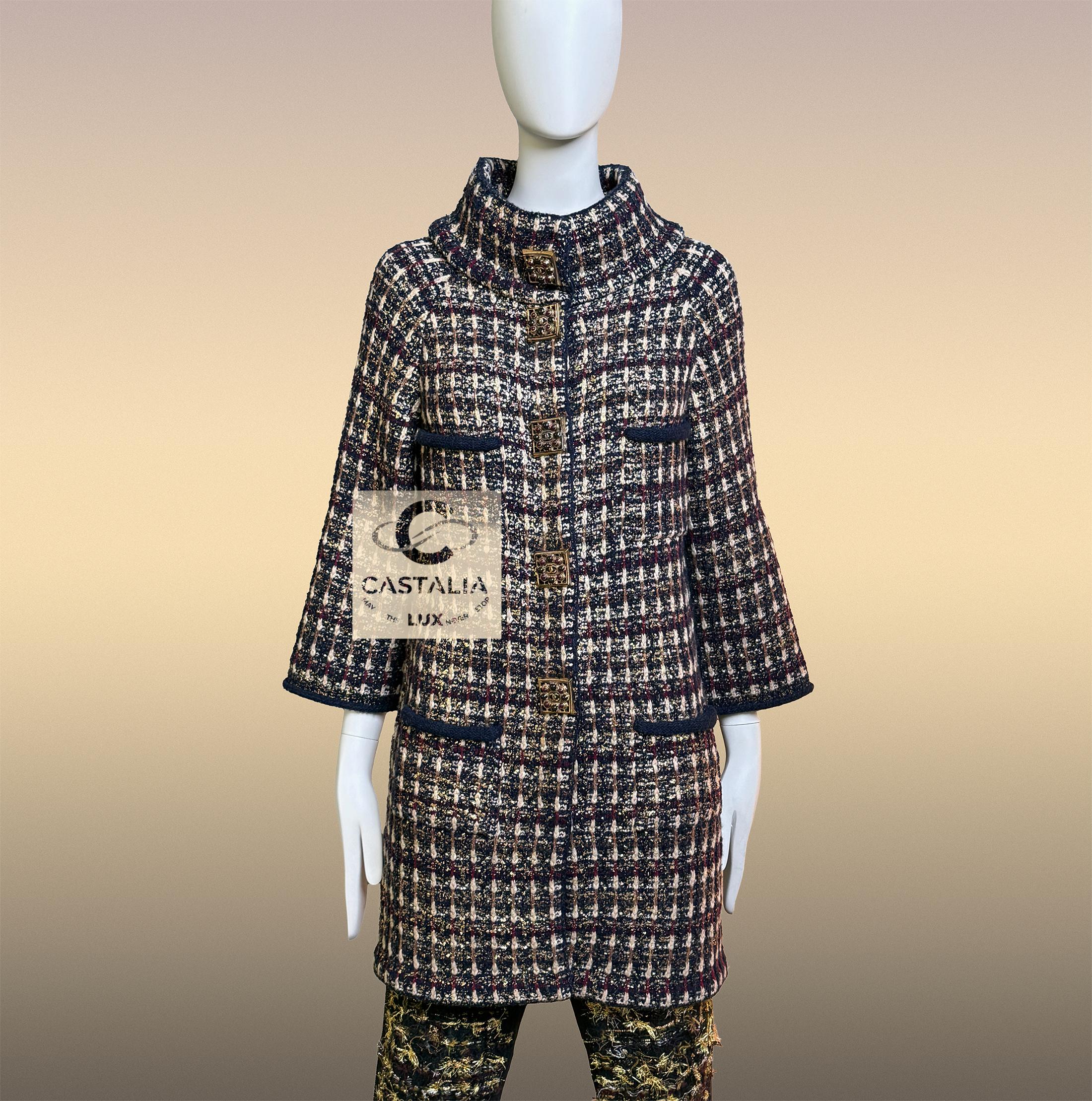 Chanel 13K$ París / Byzance Art Level Abrigo de Pasarela 40 FR en venta 8