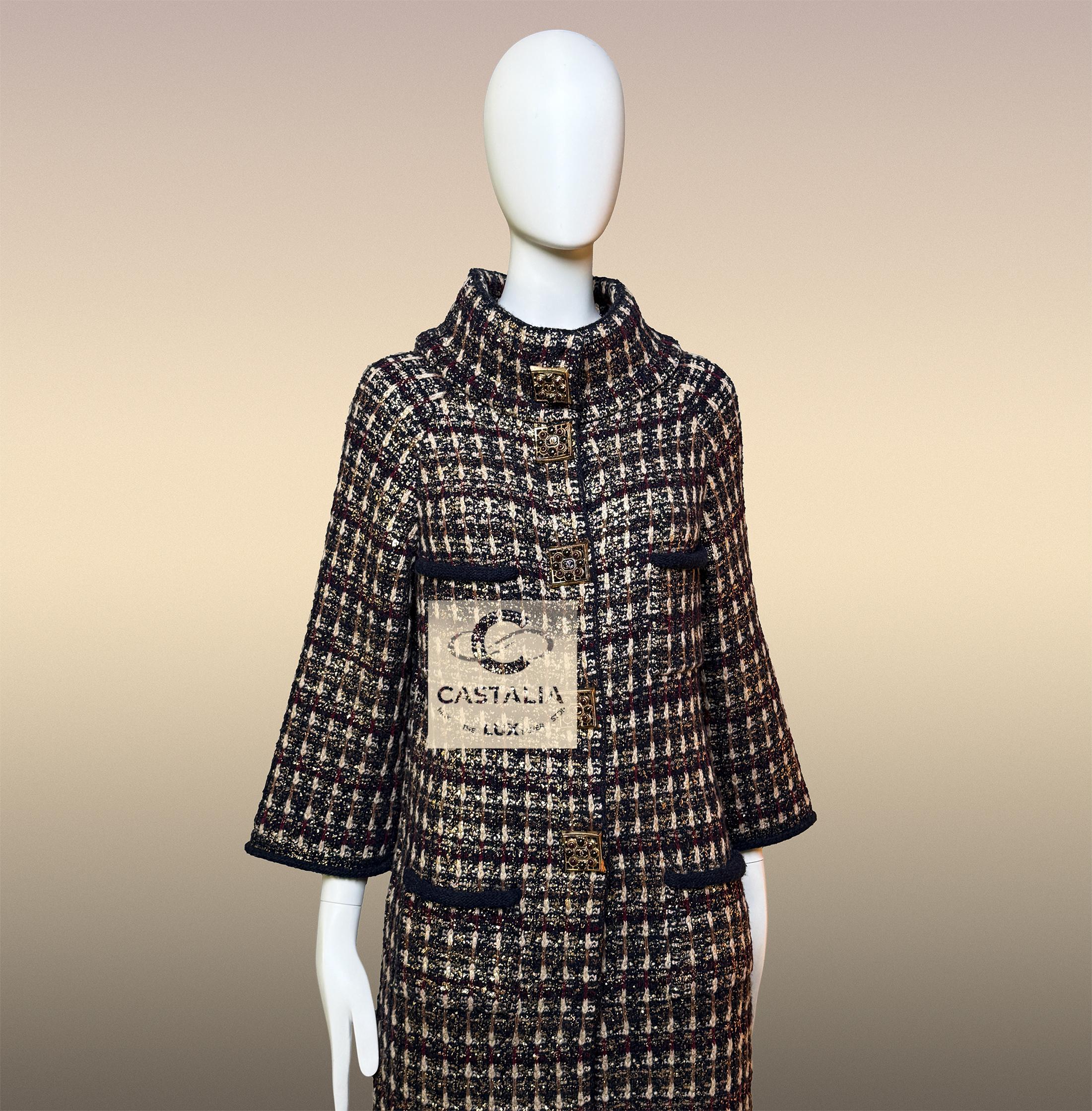 Chanel 13K$ París / Byzance Art Level Abrigo de Pasarela 40 FR en venta 9