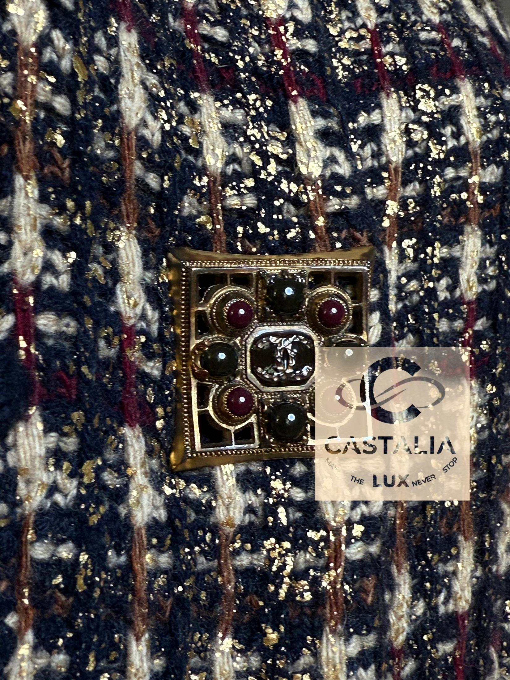 Chanel 13K$ París / Byzance Art Level Abrigo de Pasarela 40 FR en venta 11