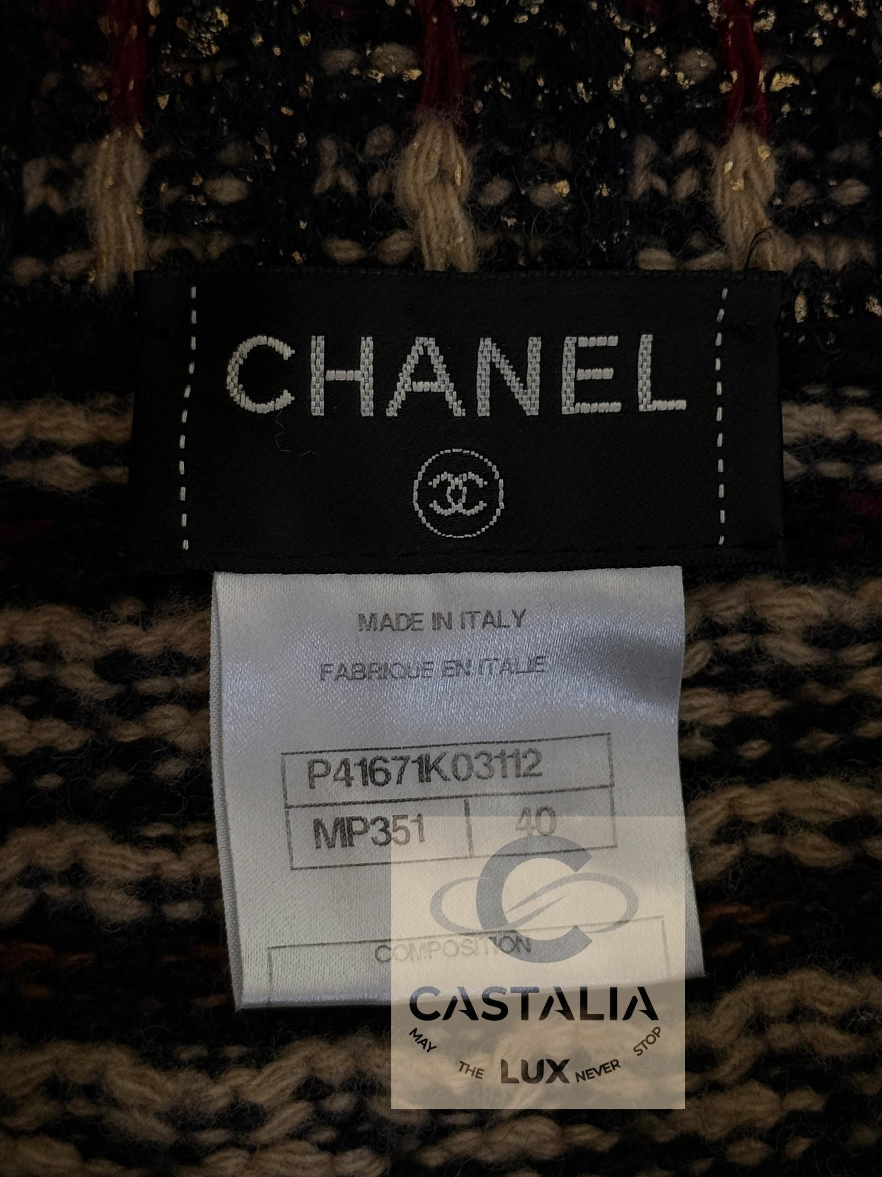 Chanel 13K$ París / Byzance Art Level Abrigo de Pasarela 40 FR en venta 13
