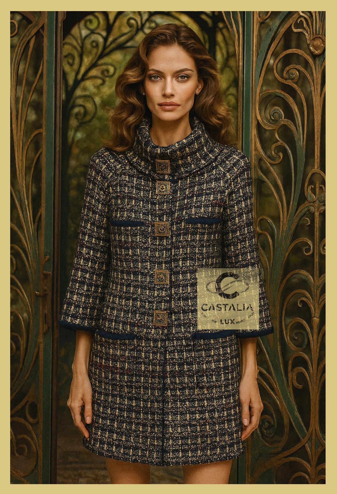 Chanel 13K$ París / Byzance Art Level Abrigo de Pasarela 40 FR Negro en venta