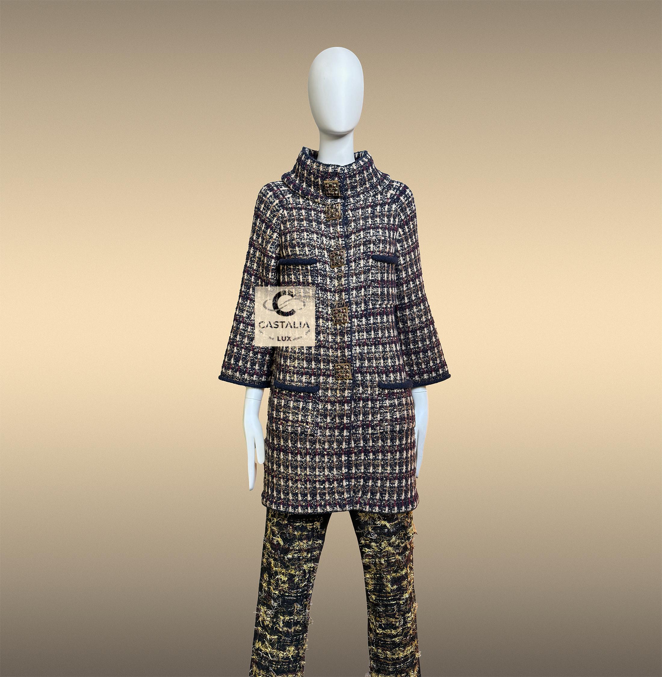 Chanel 13K$ París / Byzance Art Level Abrigo de Pasarela 40 FR en venta 3