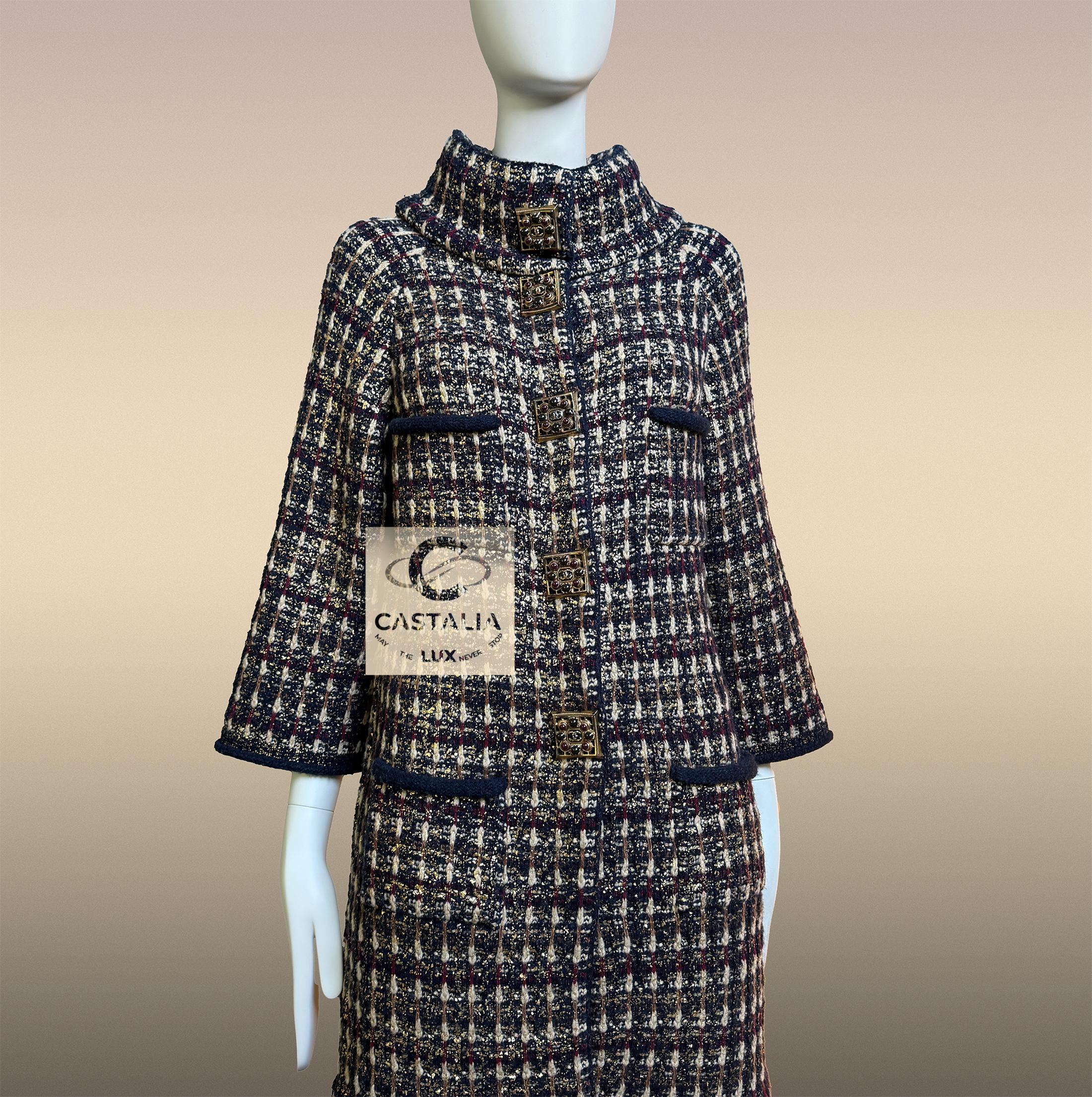 Chanel 13K$ París / Byzance Art Level Abrigo de Pasarela 40 FR en venta 4