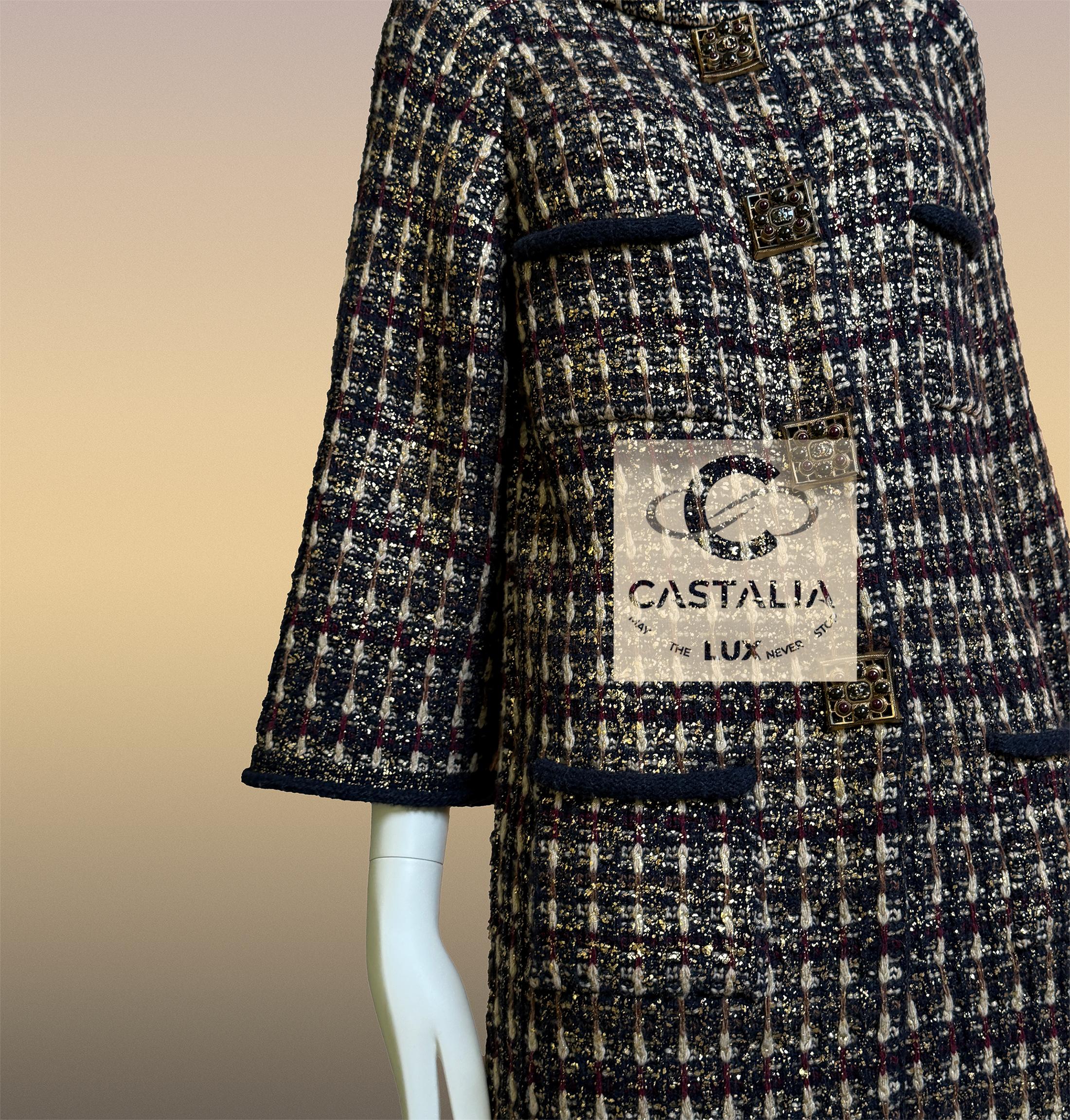 Chanel 13K$ Paris / Byzance Art Level Runway Mantel im Angebot 9