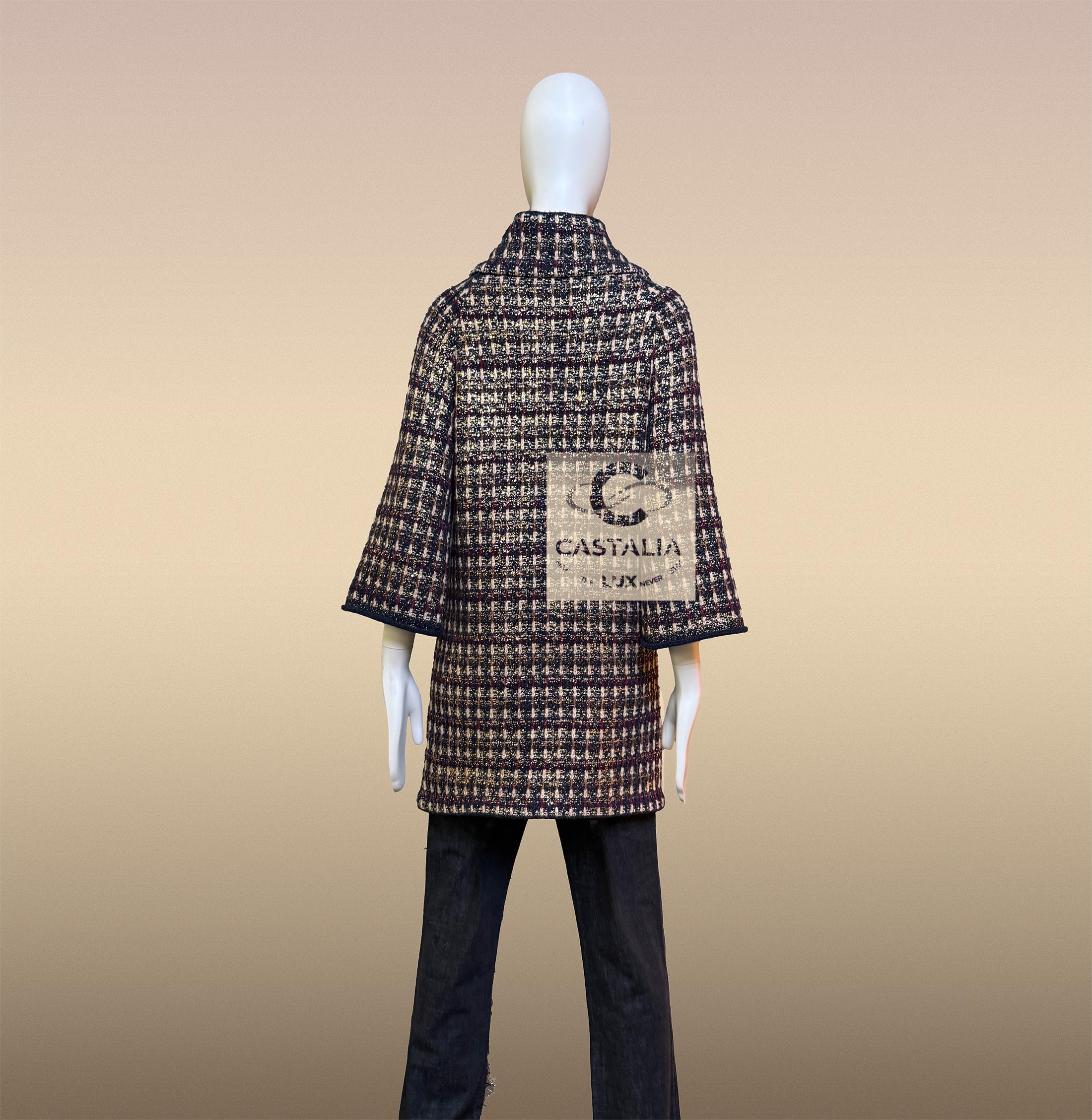 Chanel 13K$ Paris / Byzance Art Level Runway Mantel im Angebot 11