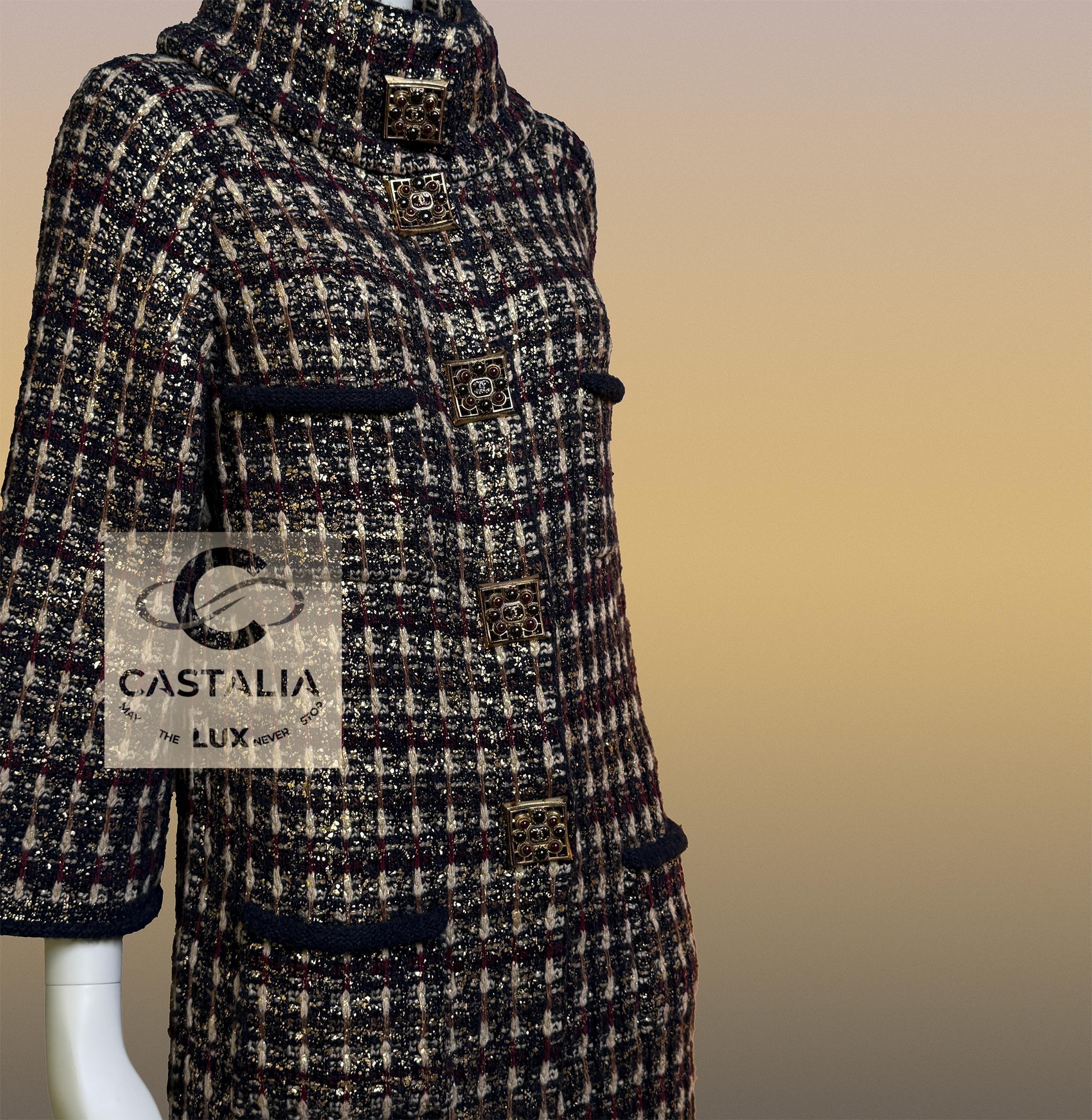 Chanel 13K$ Paris / Byzance Art Level Runway Mantel im Angebot 4