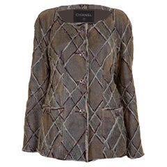 Chanel 13K$ Paris / Edinburgh CC Gripoix Buttons Leather Jacket 40 FR