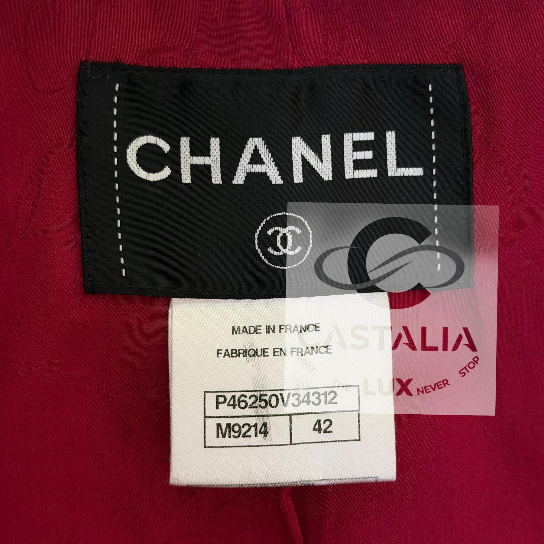 Chanel 13K$ Parigi / Edimburgo CC Gripoix Bottoni Cappotto in Tweed 42 FR in vendita 13