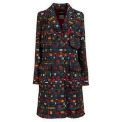 CHANEL 13K$ París / Edimburgo CC Gripoix Botones Abrigo de tweed 42 FR