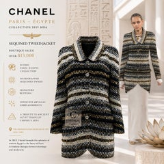 CHANEL 13K$ Paris / EGYPT Sequinned Lesage Tweed Jacket 42 FR