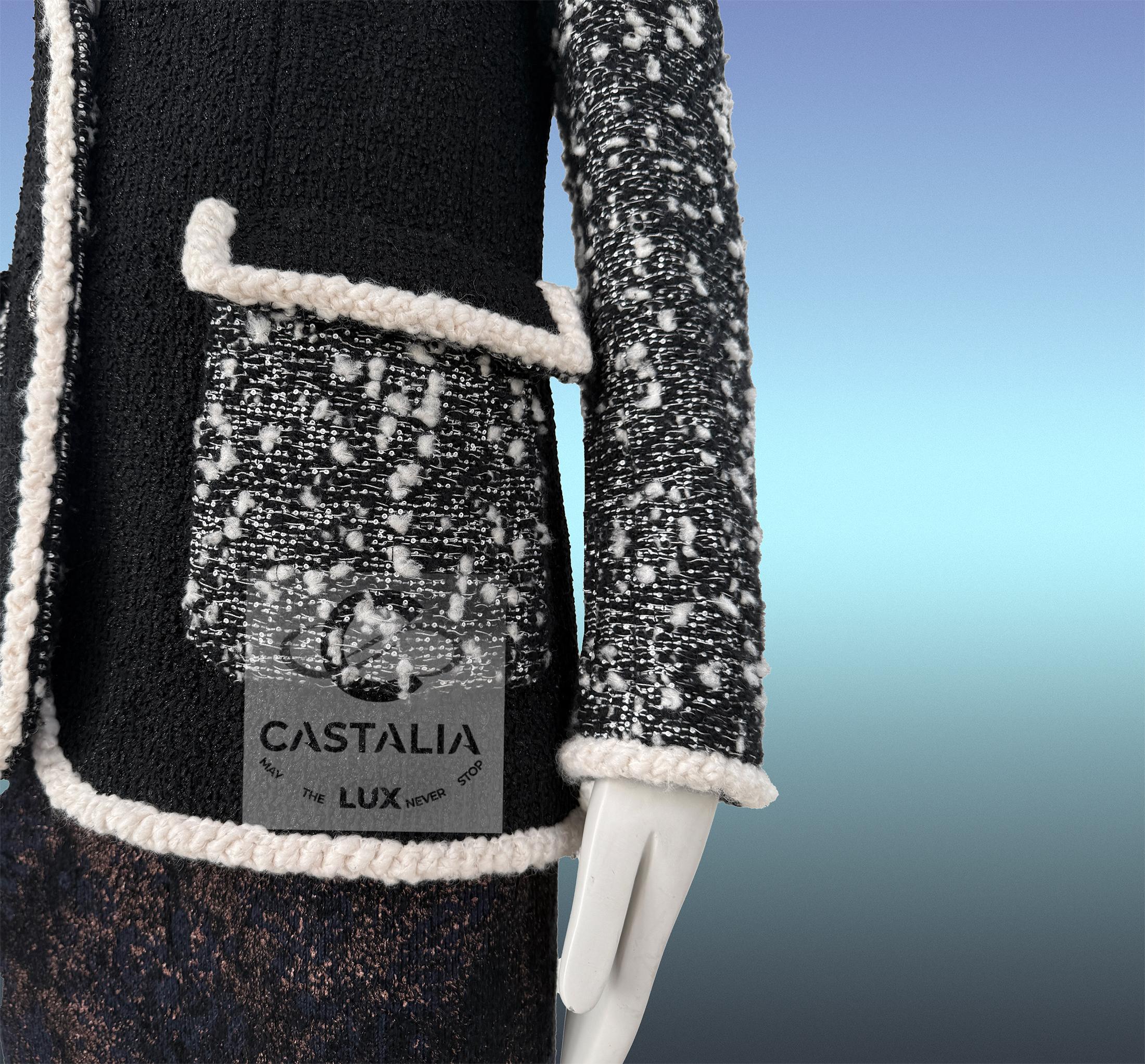 Chanel 13K$ Runway Black Jacket Sequin Embellishment 34 FR For Sale 12