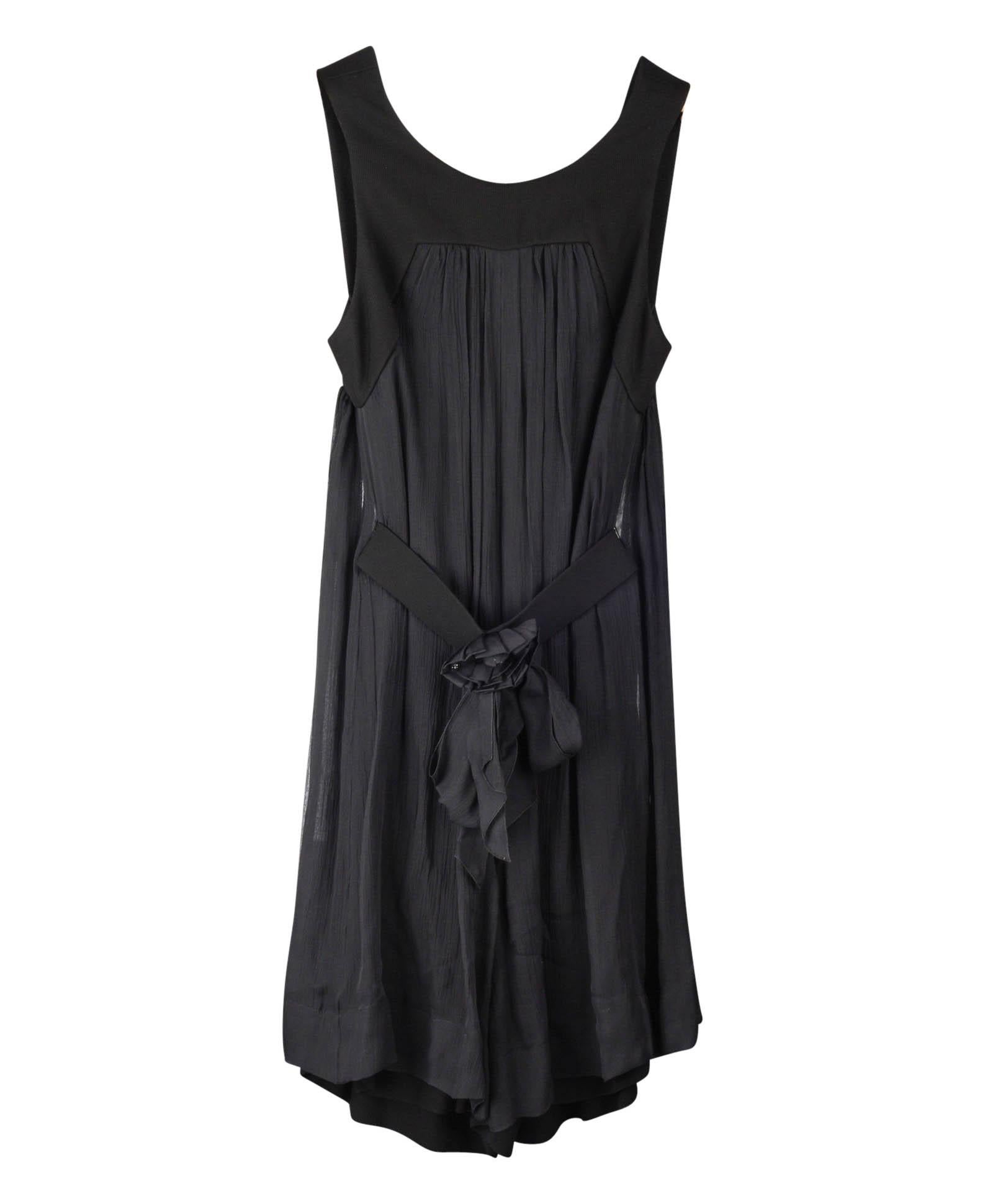 Chanel 13P Dress Black Sleeveless Culotte 34 / 2 2