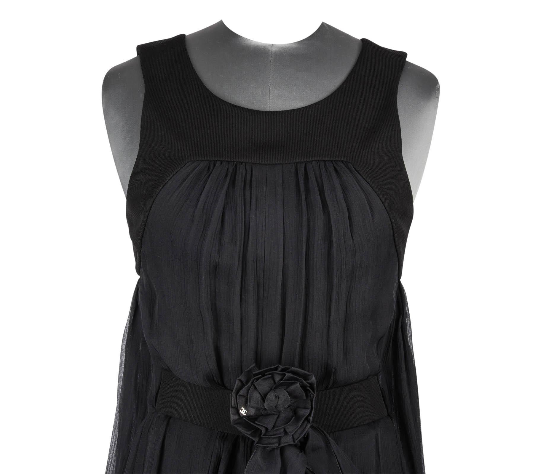 Chanel 13P Dress Black Sleeveless Culotte 34 / 2 3