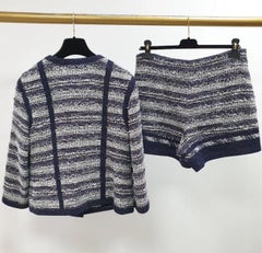 CHANEL 13P Tweed Jacket Shorts Suit Set