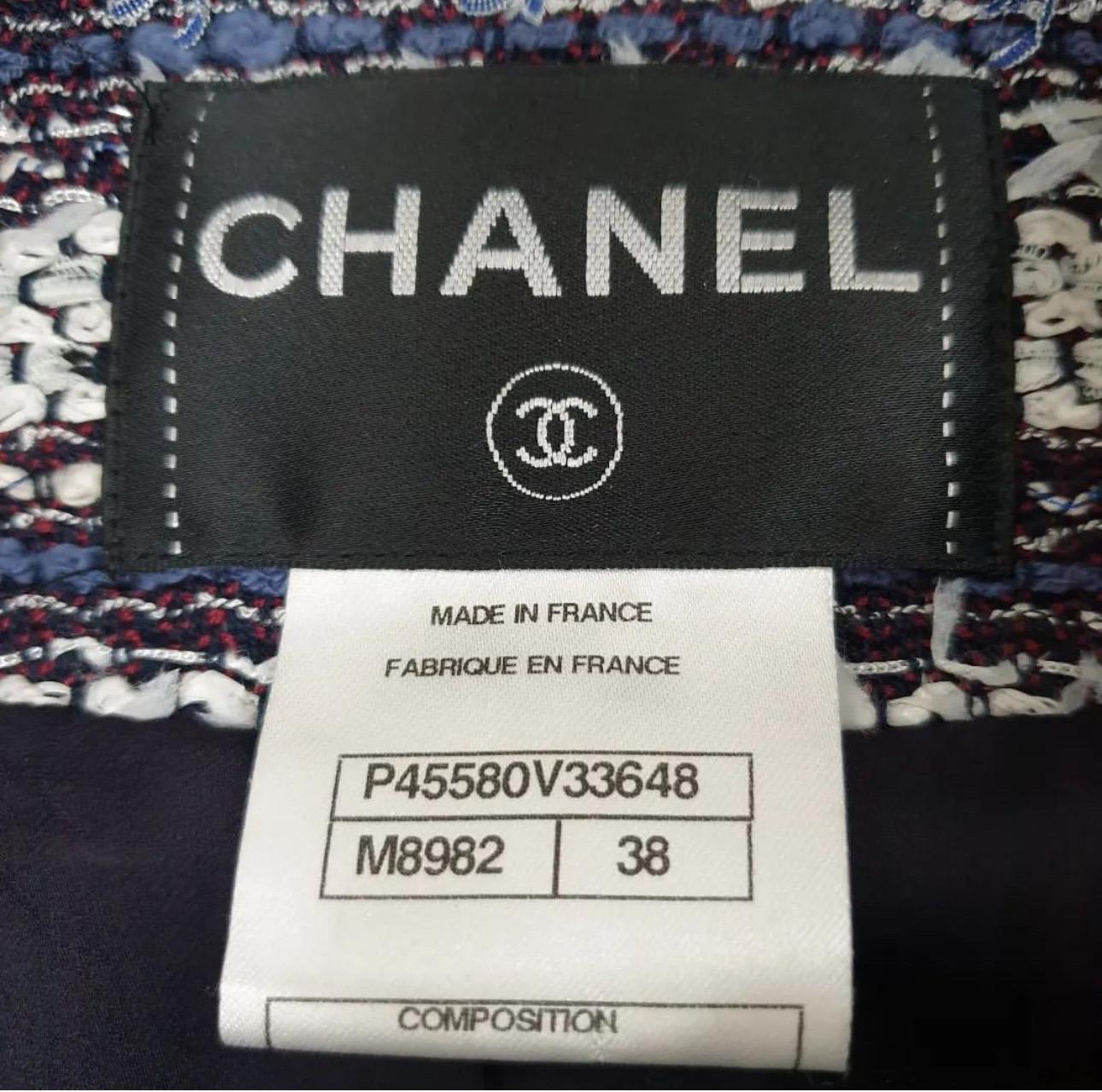 CHANEL 13P Tweed Jacket Shorts Suit Set For Sale 2
