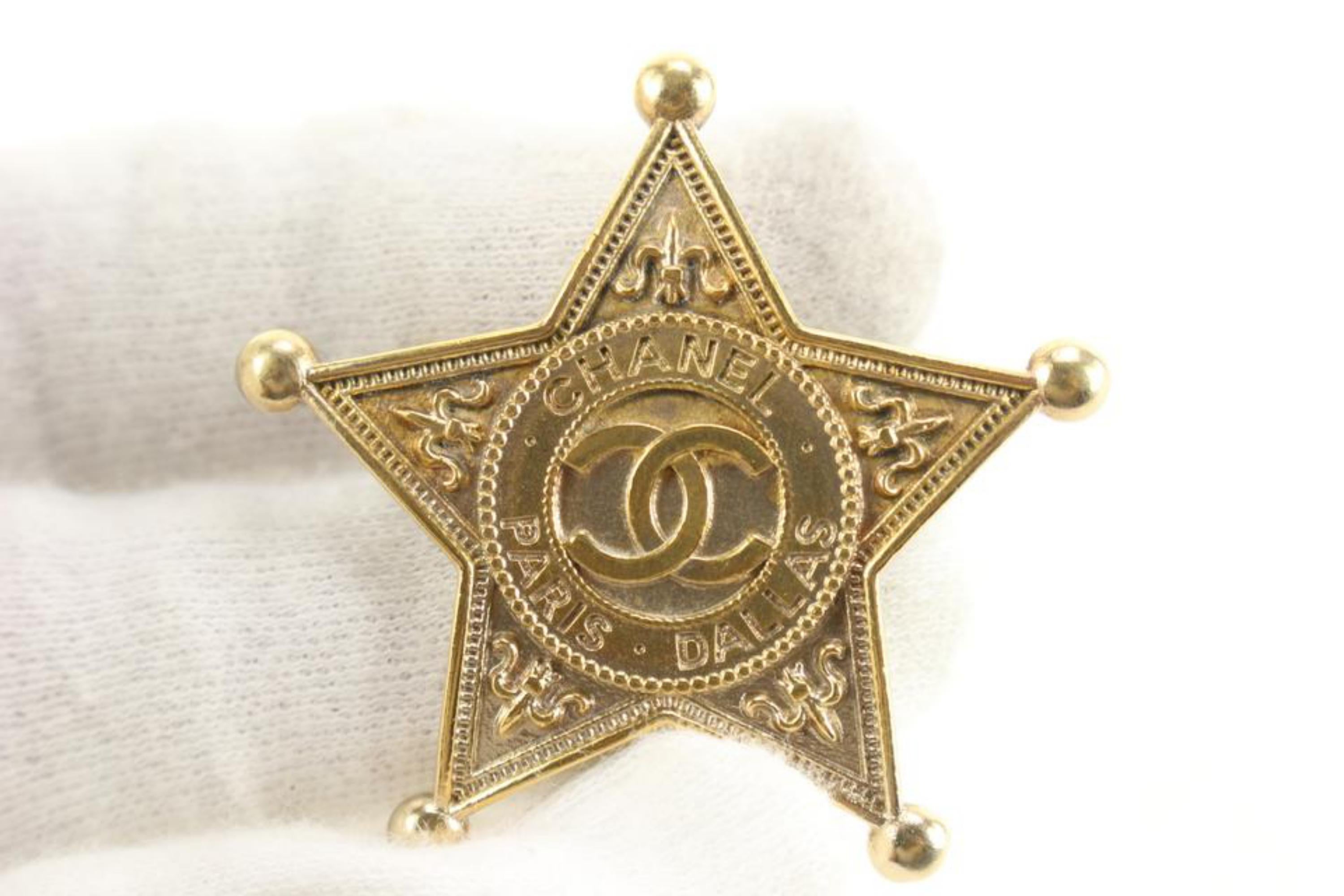 Chanel 14a Dallas Paris Sheriff Star Brooch 94ck630s 5