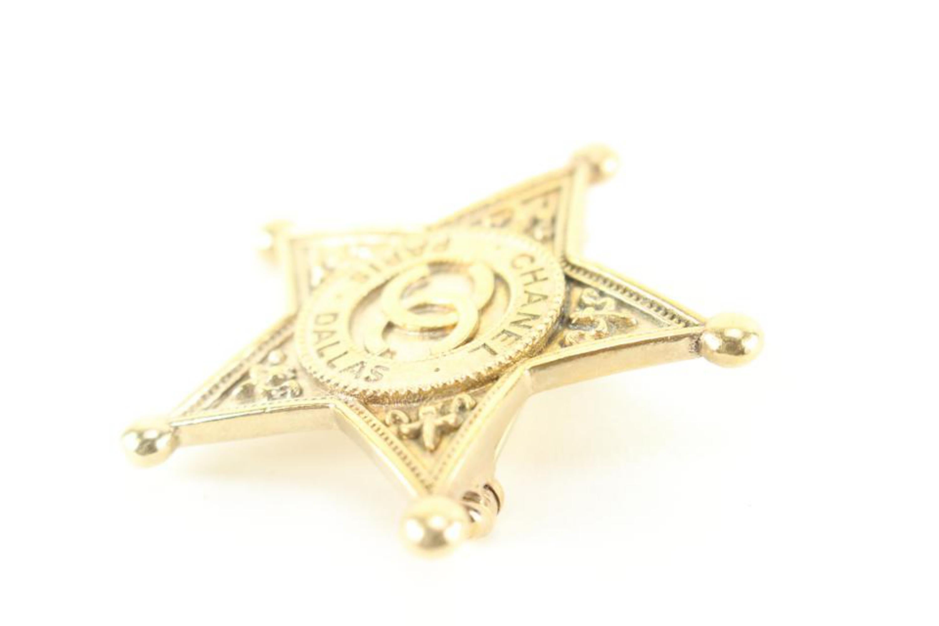 Beige Chanel 14a Dallas Paris Sheriff Star Brooch 94ck630s