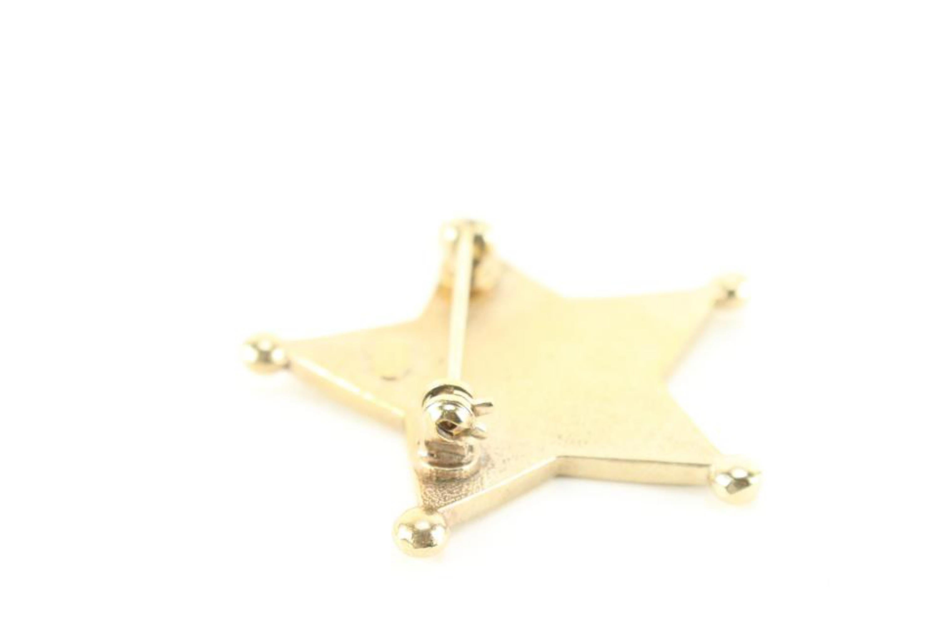 Chanel 14a Dallas Paris Sheriff Star Brooch 94ck630s 2