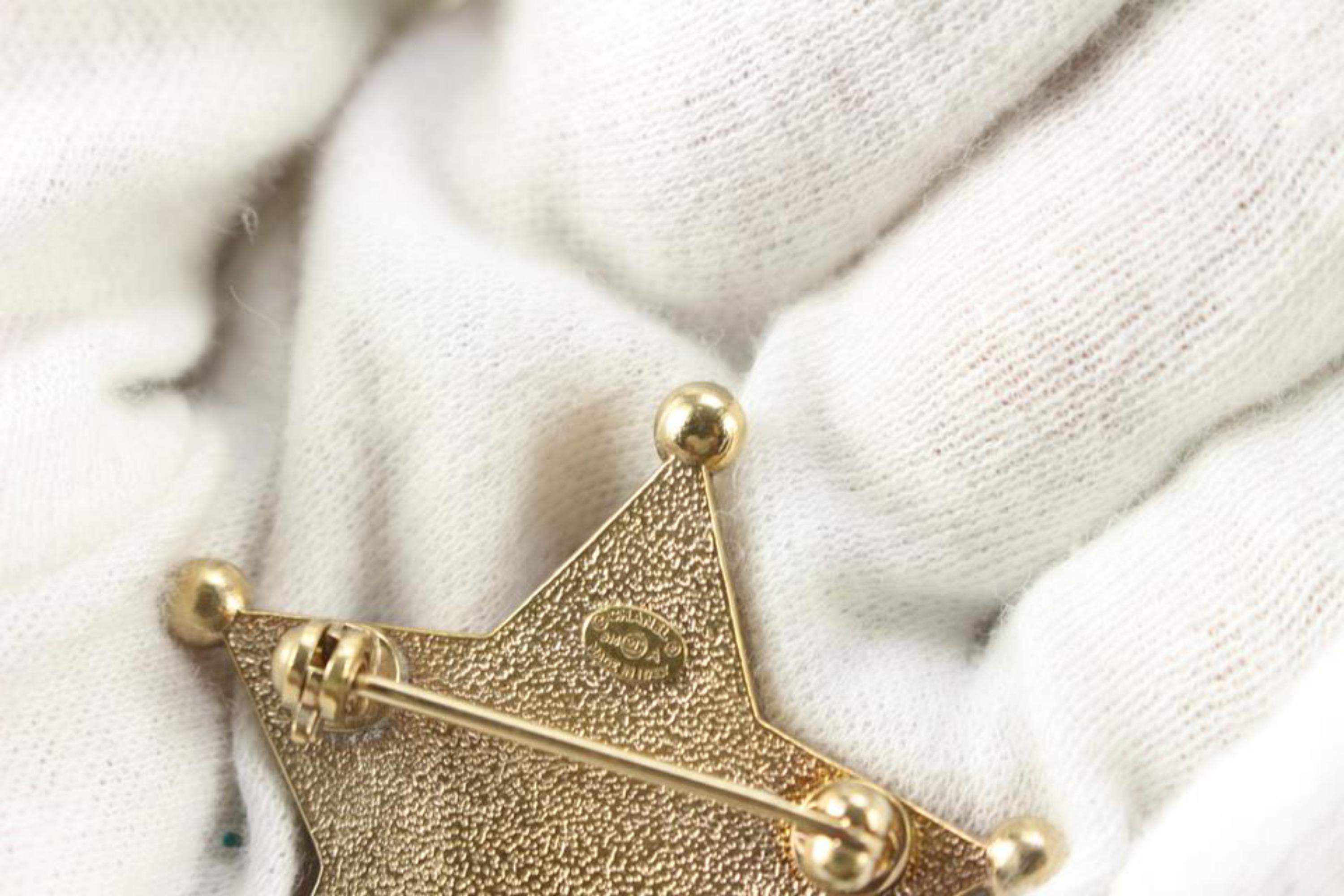 Chanel 14a Dallas Paris Sheriff Star Brooch 94ck630s 3