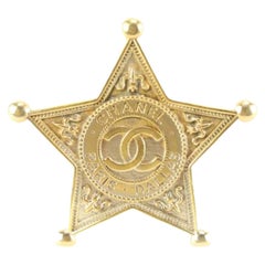 Chanel 14a Dallas Paris Sheriff Star Brooch 94ck630s