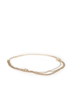 Chanel 14A Faux Pearl Embellished Multi Chain Necklace